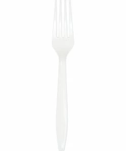 Creative Converting White Premium Plastic Forks, 50 Ct Solid Color Tableware