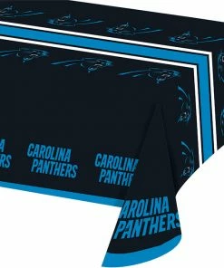 Creative Converting Carolina Panther Plastic Table Cover, 54" X 102"