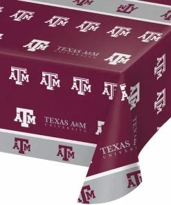 Creative Converting Texas A And M University Plastic Table Cover, 54" X 108"
