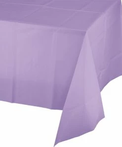 Creative Converting Luscious Lavender Tablecover Plastic 54" X 108"