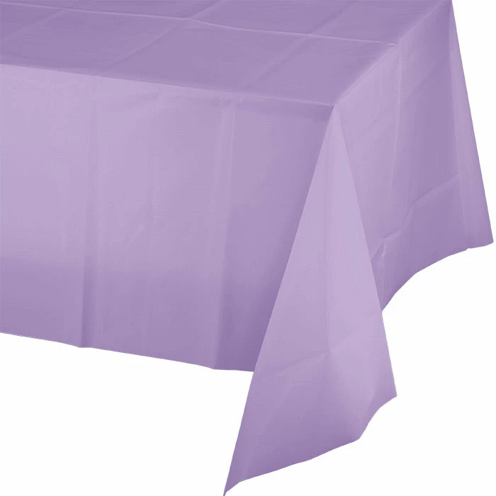 Creative Converting Luscious Lavender Tablecover Plastic 54" X 108"
