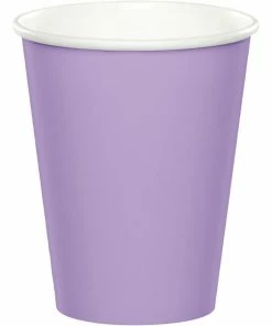 Creative Converting Luscious Lavender Hot/Cold Paper Paper Cups 9 Oz., 24 Ct