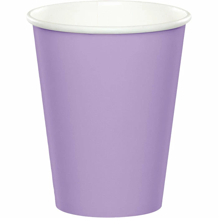 Creative Converting Luscious Lavender Hot/Cold Paper Paper Cups 9 Oz., 24 Ct