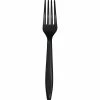 Creative Converting Black Plastic Forks, 24 Ct Solid Color Tableware