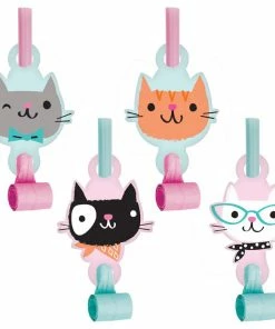 Creative Converting Purr-Fect Party Blowouts W/Med, 8 Ct Kids Birthday Party Themes