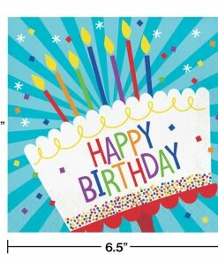 Creative Converting Cake Birthday Napkins, 16 Ct