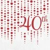 Creative Converting Anniversary Decorations Sparkle And Shine Ruby Napkins, 16 Ct