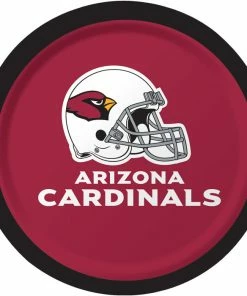 Creative Converting NFL And Football Party Supplies Arizona Cardinals Dessert Plates, 8 Ct