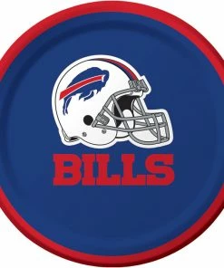 Creative Converting Buffalo Bills Dessert Plates, 8 Ct NFL And Football Party Supplies