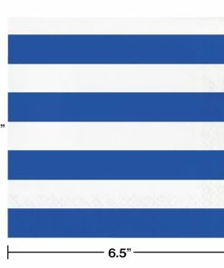 Creative Converting Dots & Stripes Cobalt Napkins, 16 Ct