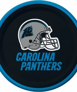 Creative Converting NFL And Football Party Supplies Carolina Panther Dessert Plates, 8 Ct