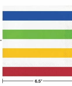 Creative Converting Themed Tableware Dots & Stripes Napkins, 16 Ct