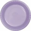 Creative Converting Luscious Lavender Plastic Banquet Plates, 20 Ct Solid Color Tableware