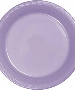 Creative Converting Luscious Lavender Plastic Banquet Plates, 20 Ct Solid Color Tableware