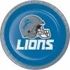 Creative Converting NFL And Football Party Supplies Detroit Lions Dessert Plates, 8 Ct