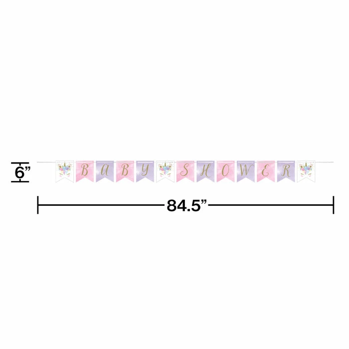 Creative Converting Unicorn Baby Shower Banner