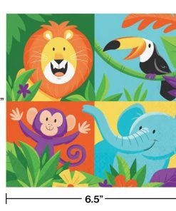 Creative Converting Kids Birthday Party Themes Jungle Safari Napkins, 16 Ct