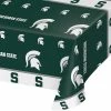 Creative Converting NCAA College Themed Party Decorations Michigan State University Plastic Table Cover, 54" X 108"