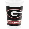 Creative Converting NCAA College Themed Party Decorations University Of Georgia 20 Oz Plastic Cups, 8 Ct
