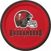 Creative Converting NFL And Football Party Supplies Tampa Bay Buccaneers Dessert Plates, 8 Ct
