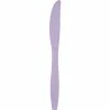 Creative Converting Luscious Lavender Purple Plastic Knives, 24 Ct Solid Color Tableware
