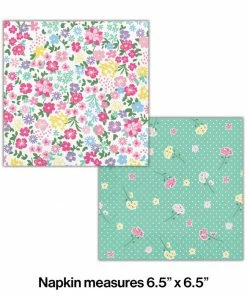 Creative Converting Floral Tea Party Luncheon Napkin, 2 Sided, 16 Ct