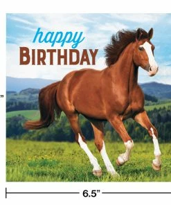 Creative Converting Kids Birthday Party Themes Horse And Pony Napkins, 16 Ct