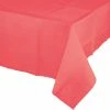 Creative Converting Coral Tablecover 54"X 108" Polylined Tissue Solid Color Tableware