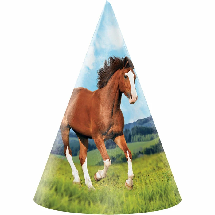 Creative Converting Kids Birthday Party Themes Horse And Pony Party Hats, 8 Ct