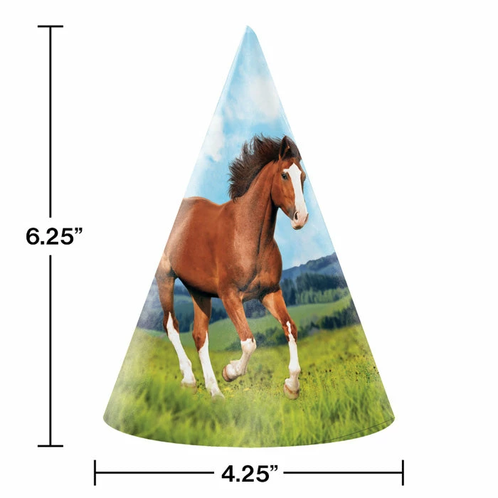 Creative Converting Kids Birthday Party Themes Horse And Pony Party Hats, 8 Ct