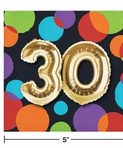 Creative Converting Balloon Birthday Beverage Napkin, 30 (Case Pack Of 192) Adult Birthday Party Themes