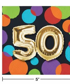 Creative Converting Adult Birthday Party Themes Balloon Birthday Beverage Napkin, 50 (Case Pack Of 192)