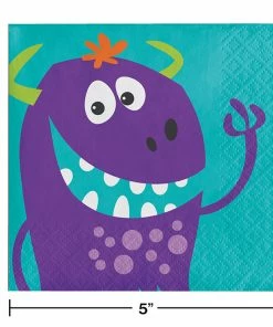Creative Converting Kids Birthday Party Themes Fun Monsters Beverage Napkin (Case Pack Of 192)