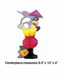 Creative Converting Tropical Drink Centerpiece, Luau Party (6/case) Luau Party Supplies