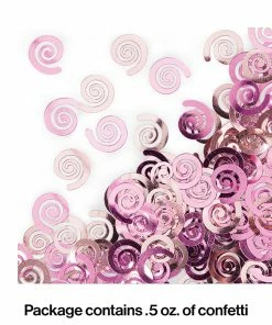Creative Converting Classic Pink Swirls Confetti (12/case) Solid Color Tableware