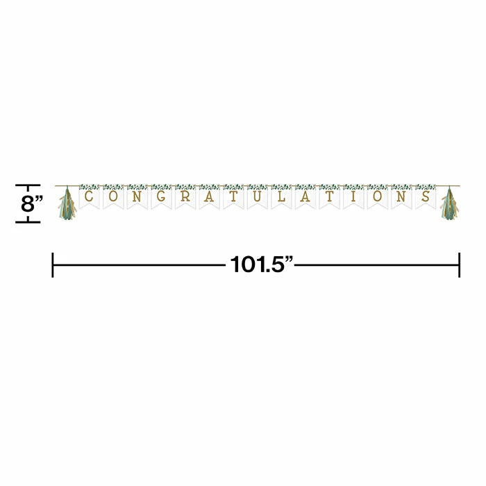 Creative Converting Eucalyptus Banner With Tassel Garland 12 Ct