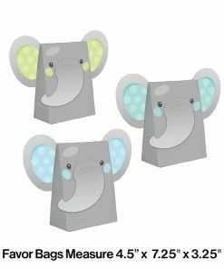 Creative Converting Kids Birthday Party Themes Enchanting Elephants Boy Paper Treat Bags 96 Ct