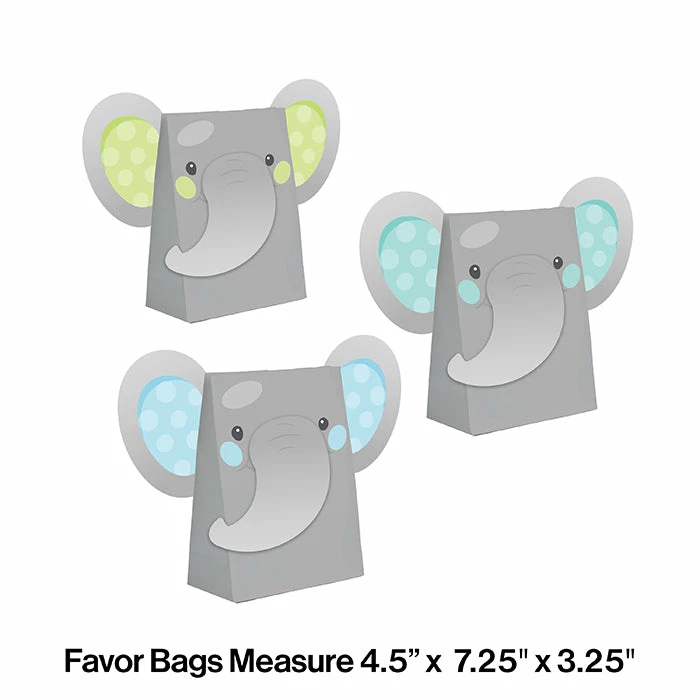 Creative Converting Kids Birthday Party Themes Enchanting Elephants Boy Paper Treat Bags 96 Ct