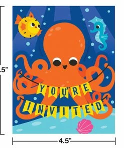 Creative Converting Ocean Celebration Invitations 48 Ct Kids Birthday Party Themes
