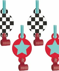 Creative Converting Kids Birthday Party Themes Vintage Race Car Party Blowers 48 Ct