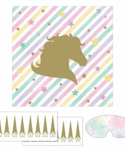 Creative Converting Unicorn Sparkle Pin Horn Game (6/Case) Kids Birthday Party Themes