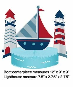 Creative Converting Baby Showers Nautical Baby Shower Centerpieces 18 Ct
