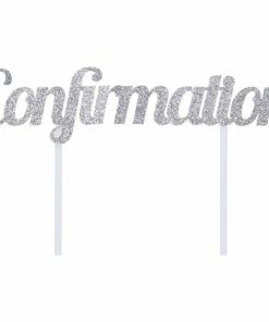 Creative Converting Silver Confirmation Cake Topper (12/Case)