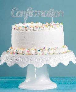 Creative Converting Silver Confirmation Cake Topper (12/Case)