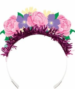 Creative Converting Kids Birthday Party Themes Floral Tea Party Tiaras With Fringe (48/Case)