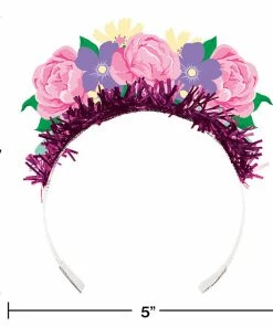 Creative Converting Kids Birthday Party Themes Floral Tea Party Tiaras With Fringe (48/Case)