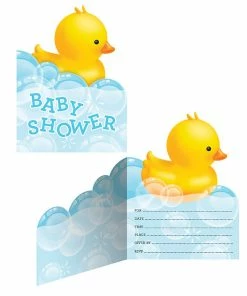 Creative Converting Bubble Bath Invitation, Diecut (48/case) Baby Showers