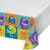 Creative Converting Fun Monsters Plastic Tablecover 48" X 88" (Case Pack Of 12)