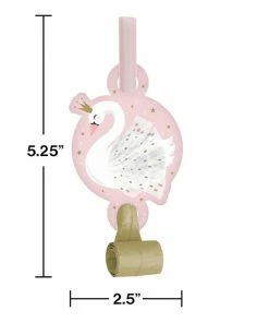 Creative Converting Stylish Swan Party Blowers 48 Ct