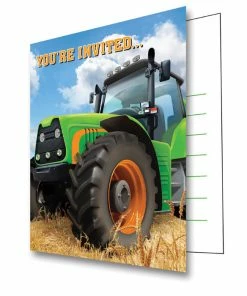 Creative Converting Tractor Time Invitation (48/case)